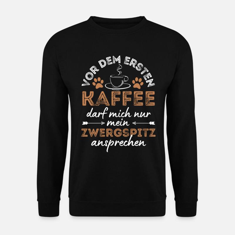 Zwergspitz Coffee Dog Cafe - Unisex Sweatshirt - black