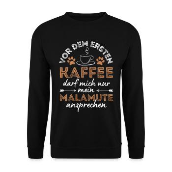 Malamute Café Pour Chiens - Sweat-shirt Unisexe - noir - Devant - Alina (178cm) & Michal (187cm)