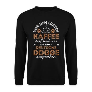 Great Dane Coffee Dog Cafe - Sweat-shirt Unisexe - noir - Devant - Alina (178cm) & Michal (187cm)