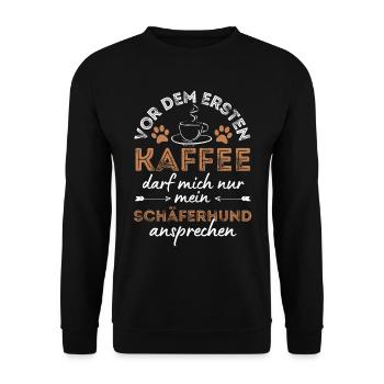 Chien de berger Café Chien Café - Sweat-shirt Unisexe - noir - Devant - Alina (178cm) & Michal (187cm)