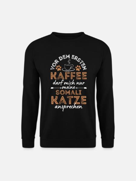 Café Somali Cat - Sweat-shirt Unisexe - noir