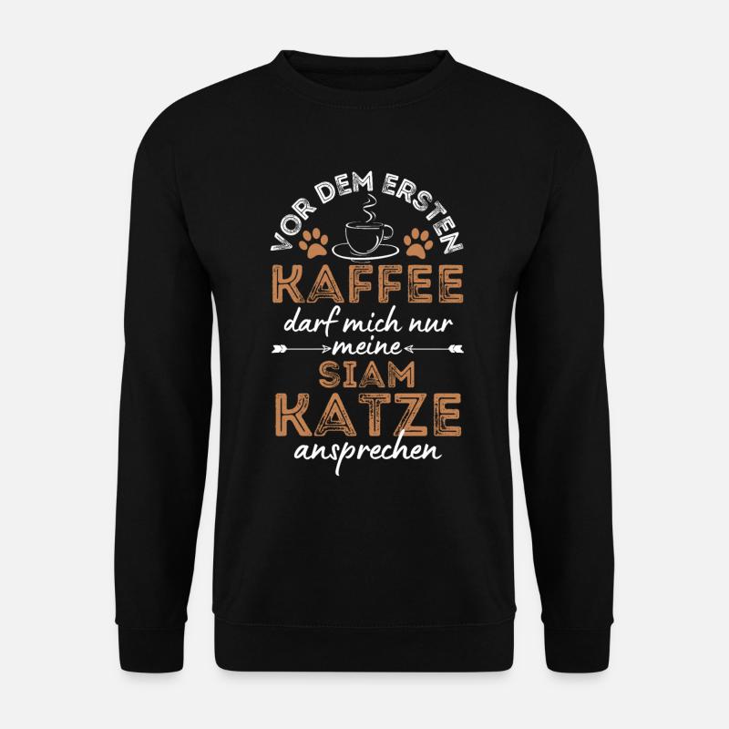 Siam Katze Kaffee Cafe - Unisex Pullover - Schwarz