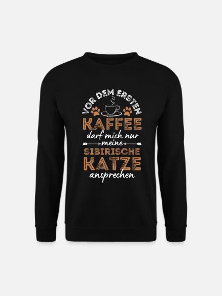 Café de chat sibérien - Sweat-shirt Unisexe - noir