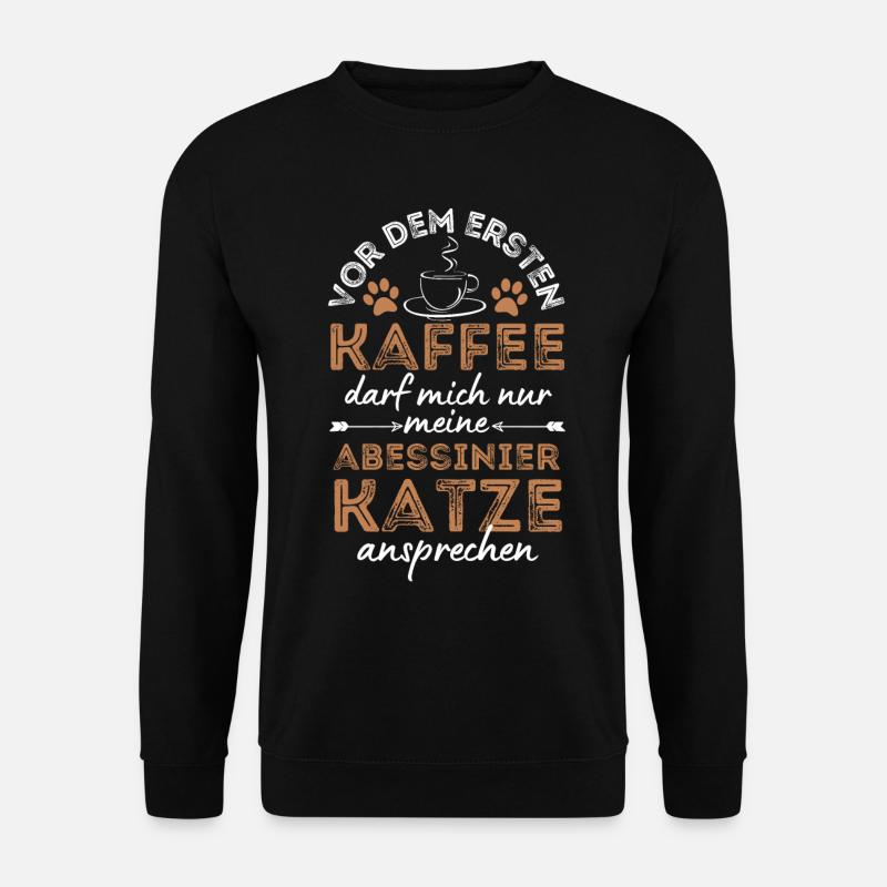 Abyssinian Cat Coffee Cafe - Unisex Sweatshirt - black