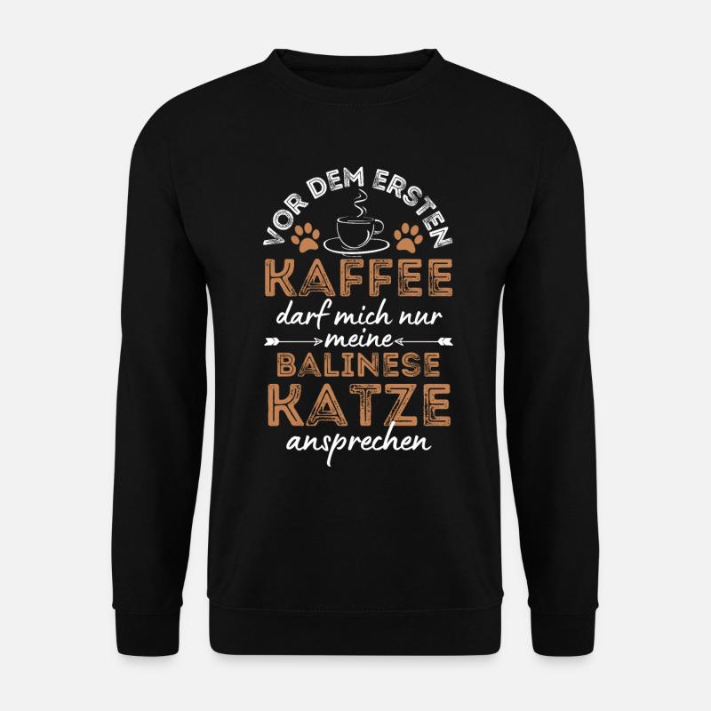 Balinese Cat Coffee Cafe - Unisex Sweatshirt - black