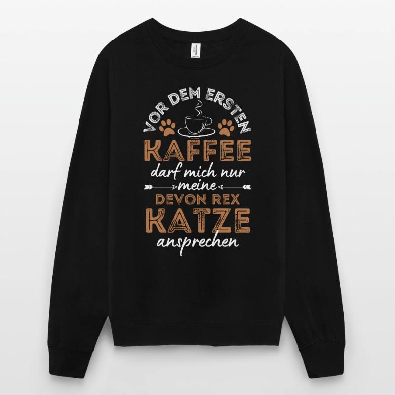 Devon Rex Cat Coffee Cafe Unisex Sweatshirt