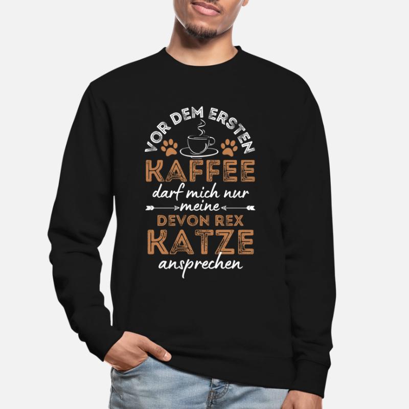 Devon Rex Cat Coffee Cafe Unisex Sweatshirt