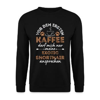 Café exotique à poil court - Sweat-shirt Unisexe - noir - Devant - Alina (178cm) & Michal (187cm)