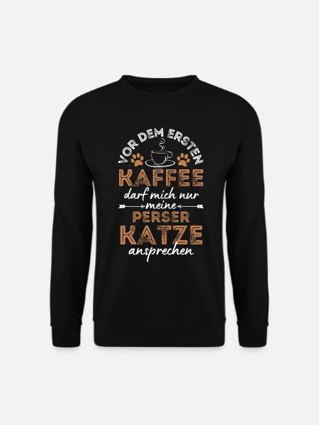Café persan cat - Sweat-shirt Unisexe - noir