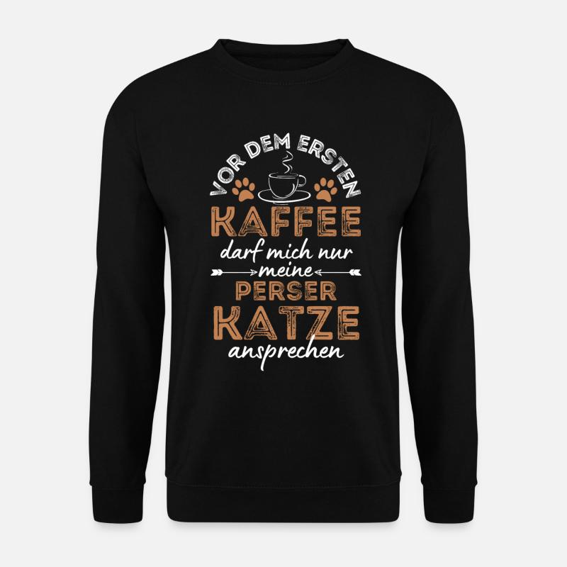 Café persan cat - Sweat-shirt Unisexe - noir
