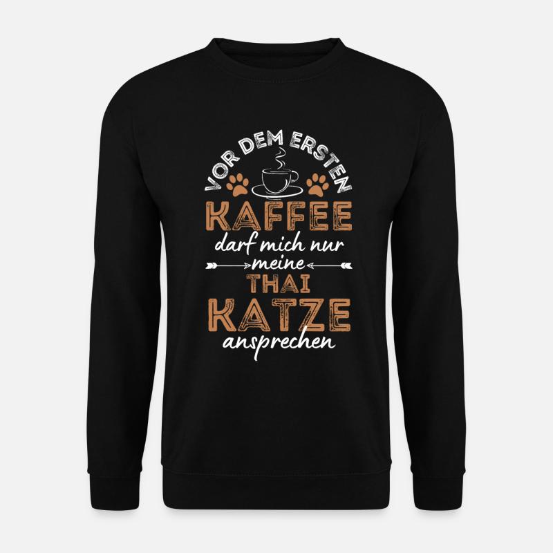 Thai Cat Coffee Cafe - Unisex Sweatshirt - black