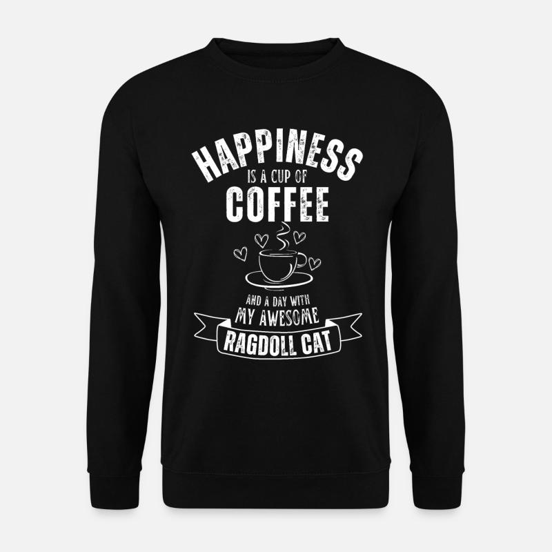 Ragdoll Cat Coffee Café - Sweat-shirt Unisexe - noir