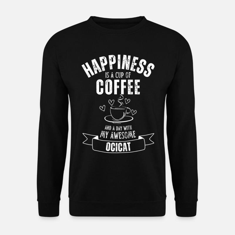 Ocicat Cat Coffee Café - Sweat-shirt Unisexe - noir