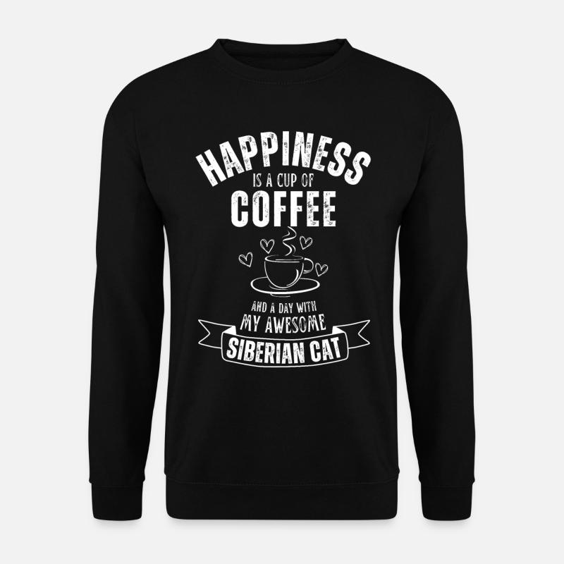 Siberian Cat Coffee Cafe - Unisex Sweatshirt - black