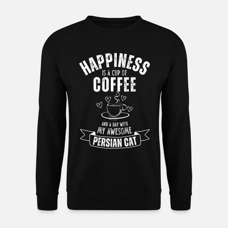 Perser Katze Kaffee Cafe - Unisex Pullover - Schwarz