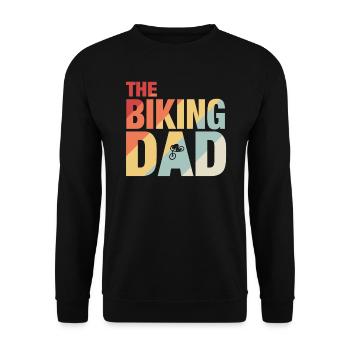 The Biking Dad - Unisex Pullover - Schwarz - Vorne - Alina (178cm) & Michal (187cm)