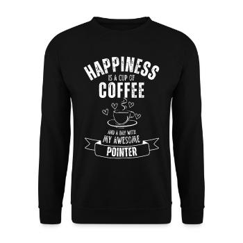 Deutsch Pointer Coffee Dog Cafe - Unisex Sweatshirt - black - Front - Alina (178cm) & Michal (187cm)