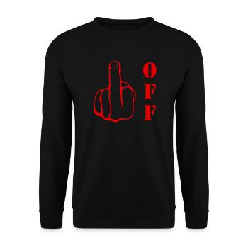 Fuck Off - Unisex Pullover - Schwarz - Vorne - Alina (178cm) & Michal (187cm)