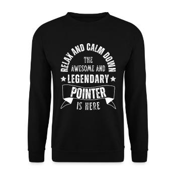 Legendary English Pointer Vintage Retro - Unisex Sweatshirt - black - Front - Alina (178cm) & Michal (187cm)