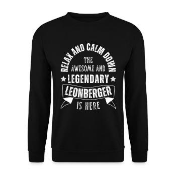 Legendary Leonberger dog retro - Unisex Sweatshirt - black - Front - Alina (178cm) & Michal (187cm)