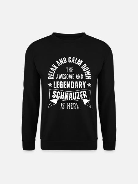 Legendärer Schnauzer Hund Retro Vintage - Unisex Pullover - Schwarz