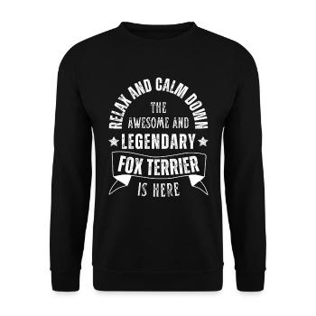 Légendaire Fox Terrier Dog rétro vintage - Sweat-shirt Unisexe - noir - Devant - Alina (178cm) & Michal (187cm)