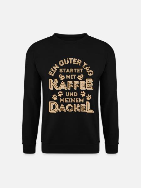 Dackel Kaffee Hund Cafe - Unisex Pullover - Schwarz