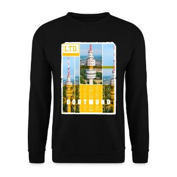 Dortmund Allemagne Ville Skyline Accueil Amour - Sweat-shirt Unisexe - noir - Devant - Alina (178cm) & Michal (187cm)