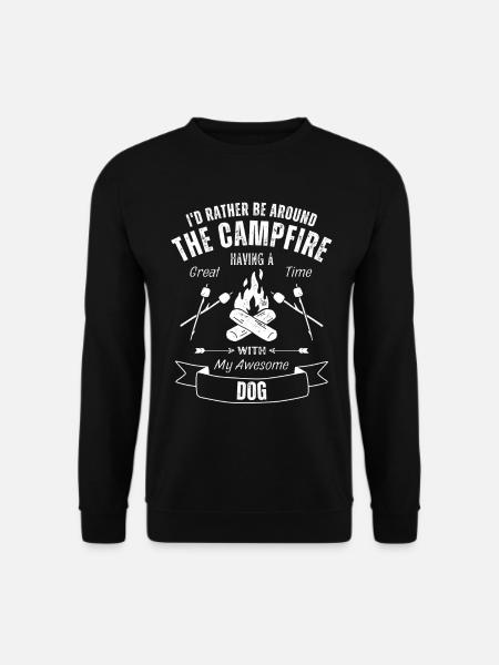 Hund Outdoor Hund Natur Wandern Campen - Unisex Pullover - Schwarz