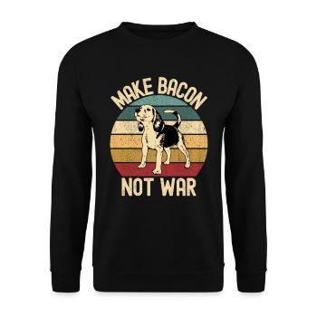 Beagle Dog Retro Vintage - Sweat-shirt Unisexe - noir - Devant - Alina (178cm) & Michal (187cm)