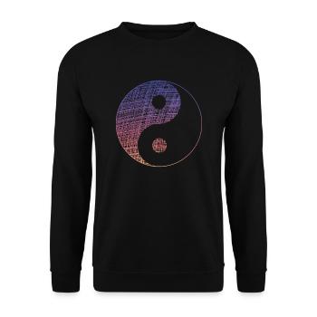 Yin Yang Vintage - Unisex Pullover - Schwarz - Vorne - Alina (178cm) & Michal (187cm)