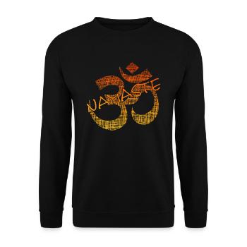 Yoga Namaste - Unisex Pullover - Schwarz - Vorne - Alina (178cm) & Michal (187cm)