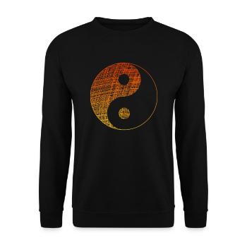 Ying Yang - Unisex Pullover - Schwarz - Vorne - Alina (178cm) & Michal (187cm)