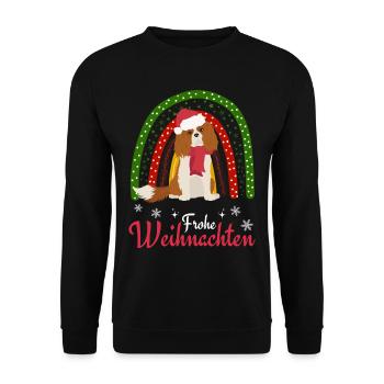 Doux cavalier roi charles épagneul Noël - Sweat-shirt Unisexe - noir - Devant - Alina (178cm) & Michal (187cm)