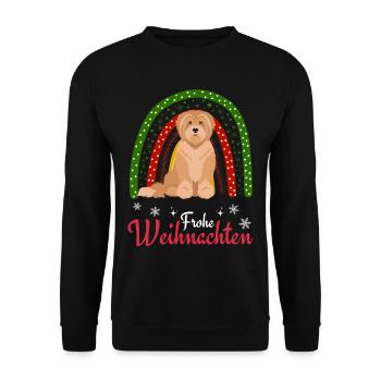 Doux Terrier Tibétain Noël - Sweat-shirt Unisexe - noir - Devant - Alina (178cm) & Michal (187cm)