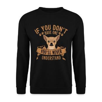 Legendary Chihuahua Vintage Retro - Unisex Sweatshirt - black - Front - Alina (178cm) & Michal (187cm)