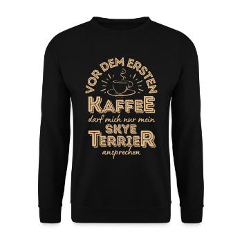 Skye Terrier Kaffee Hund Cafe - Unisex Pullover - Schwarz - Vorne - Alina (178cm) & Michal (187cm)