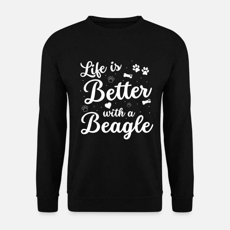 Beagle Spruch für Beagle Liebhaber - Unisex Pullover - Schwarz