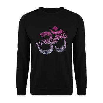 Namaste - Unisex Pullover - Schwarz - Vorne - Alina (178cm) & Michal (187cm)