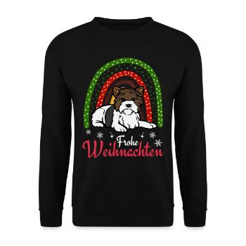Sweet Biewer Terrier Christmas Kawaii - Unisex Sweatshirt - black - Front - Alina (178cm) & Michal (187cm)