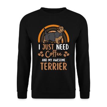 Norfolk Terrier Coffee Dog Cafe - Unisex Sweatshirt - black - Front - Alina (178cm) & Michal (187cm)