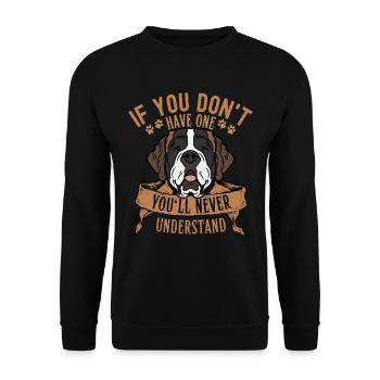 Legendary St. Bernard Dog Retro Vintage - Unisex Sweatshirt - black - Front - Alina (178cm) & Michal (187cm)