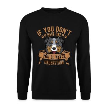 Legendary Australian Shepherd Retro Classic - Unisex Sweatshirt - black - Front - Alina (178cm) & Michal (187cm)