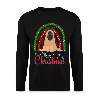 Belgian Tervueren Christmas - Unisex Sweatshirt - black - Front - Alina (178cm) & Michal (187cm)