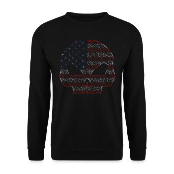 Skull USA - Unisex Pullover - Schwarz - Vorne - Alina (178cm) & Michal (187cm)