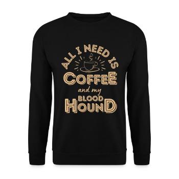 Bloodhound Coffee Dog Cafe - Sweat-shirt Unisexe - noir - Devant - Alina (178cm) & Michal (187cm)