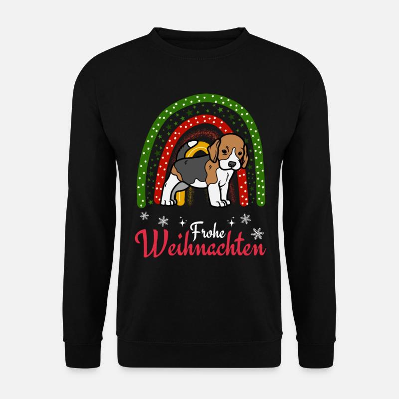 Weihnachten Süßer Beagle Kawaii - Unisex Pullover - Schwarz