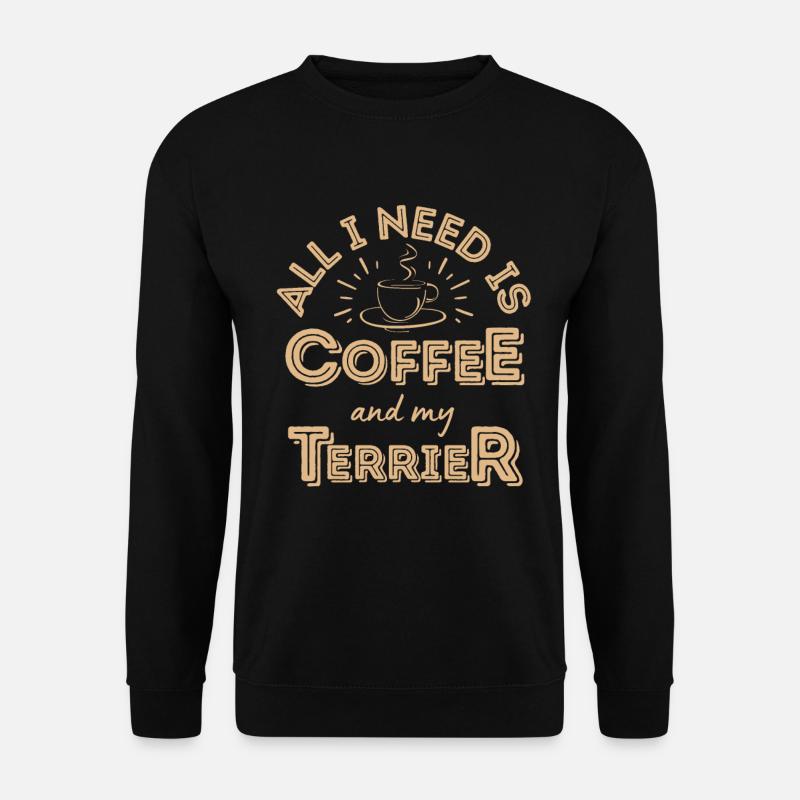 Terrier Coffee Dog Cafe - Sweat-shirt Unisexe - noir