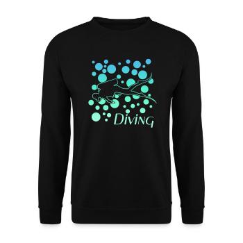 diving tauchen - Unisex Pullover - Schwarz - Vorne - Alina (178cm) & Michal (187cm)