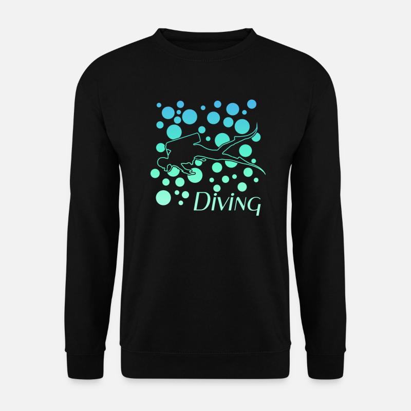 diving tauchen - Unisex Pullover - Schwarz